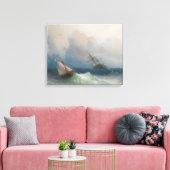 Ivan Konstantinovich Aivazovsky - Twee schepen op  Canvas Afdruk (Insitu (Woonkamer))