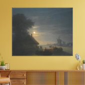 Ivan Konstantinovich Aivazovsky - Twee schepen op Canvas Afdruk (Insitu (Woonkamer))