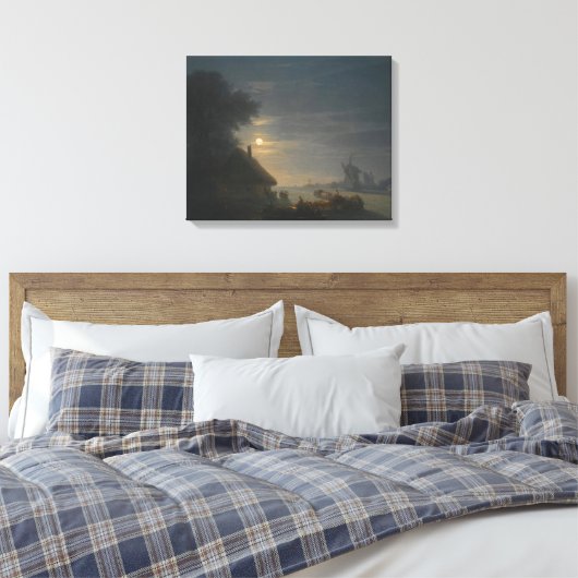 Ivan Konstantinovich Aivazovsky - Twee schepen op Canvas Afdruk (Insitu (Slaapkamer))