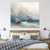 Ivan Konstantinovich Aivazovsky - Two Ships At Sea Canvas Afdruk (Insitu (Slaapkamer))