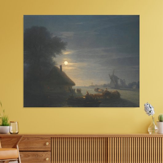 Ivan Konstantinovich Aivazovsky - Two Ships At Sea Canvas Afdruk (Insitu (Woonkamer))