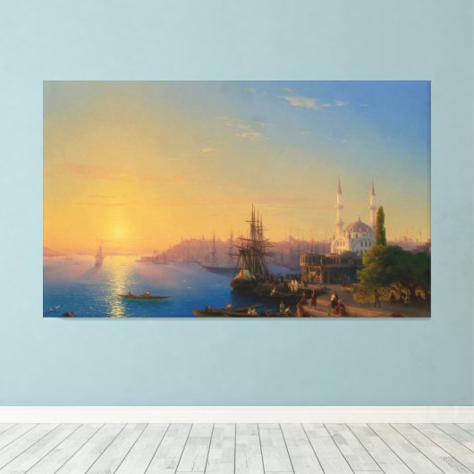 Ivan Konstantinovich Aivazovsky - View Of Constant Canvas Afdruk (Insitu (Houten vloer))