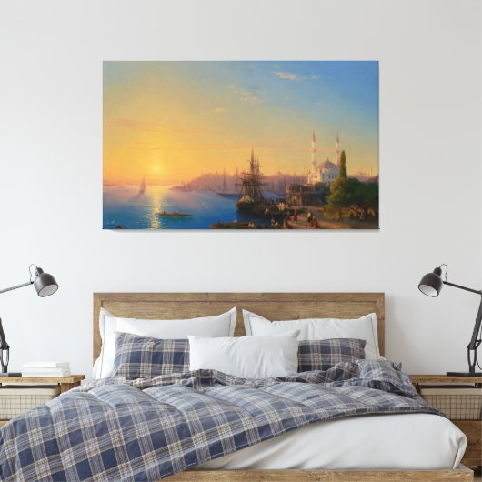 Ivan Konstantinovich Aivazovsky - View Of Constant Canvas Afdruk (Insitu (Slaapkamer))