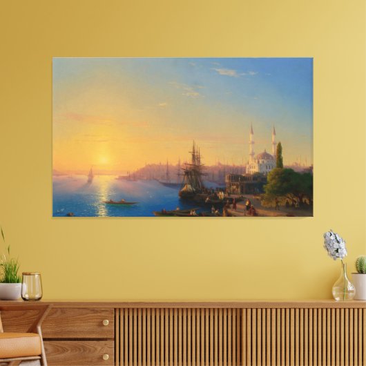 Ivan Konstantinovich Aivazovsky - View Of Constant Canvas Afdruk (Insitu (Woonkamer))