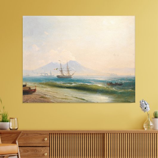 Ivan Konstantinovich Aivazovsky - View of Mount  Canvas Afdruk (Insitu (Woonkamer))