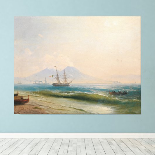 Ivan Konstantinovich Aivazovsky - View of Mount  Canvas Afdruk (Insitu (Houten vloer))