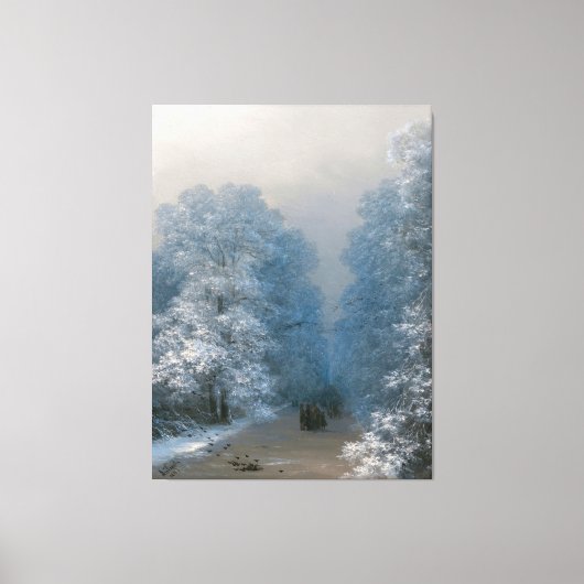 Ivan Konstantinovich Aivazovsky - Winter Landscape Canvas Afdruk (Voorkant)