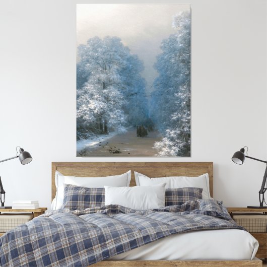 Ivan Konstantinovich Aivazovsky - Winterlandschap Canvas Afdruk (Insitu (Slaapkamer))