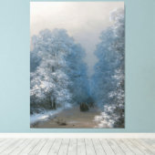 Ivan Konstantinovich Aivazovsky - Winterlandschap Canvas Afdruk (Insitu (Houten vloer))