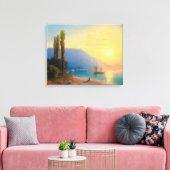Ivan Konstantinovich Aivazovsky - Zonsondergang bo Canvas Afdruk (Insitu (Woonkamer))