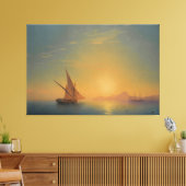 Ivan Konstantinovich Aivazovsky - Zonsondergang ov Canvas Afdruk (Insitu (Woonkamer))