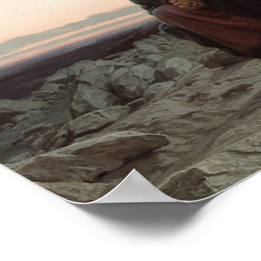 Ivan Kramskoy - Christus in de wilde natuur Poster (Hoek)