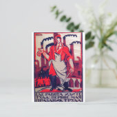 Ivan Malioutine 1920 Russische propaganda-printer Briefkaart (Staand voorkant)