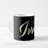 Ivan Name whitegold Tasse Teetasse Kaffeetasse Koffiemok (Voorkant links)