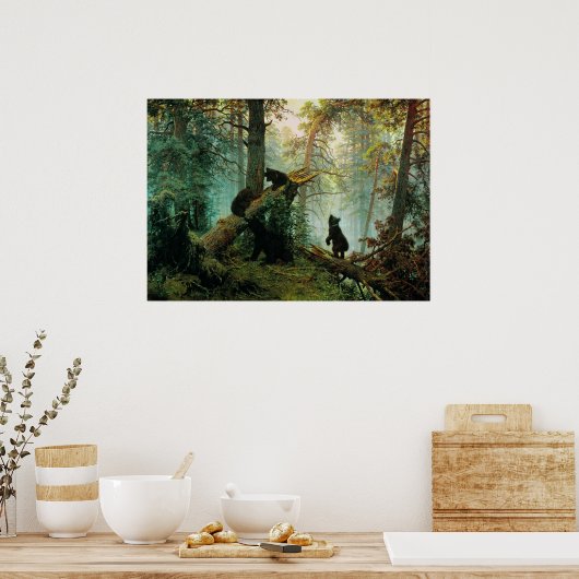Ivan Shishkin - De ochtend in een pine Fores Poster (Keuken)