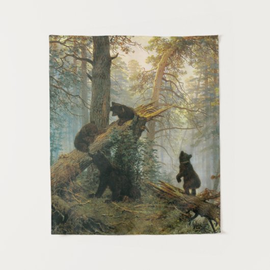 Ivan Shishkin - Morning in a Pine Forest (1889) Wandkleed (Voorkant)