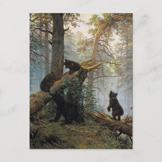 Ivan Shishkin Morning in een pijnbos Briefkaart (Voorkant)