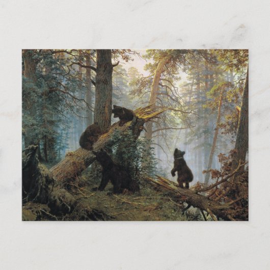 Ivan Shishkin Morning in een pijnbos Briefkaart (Voorkant)