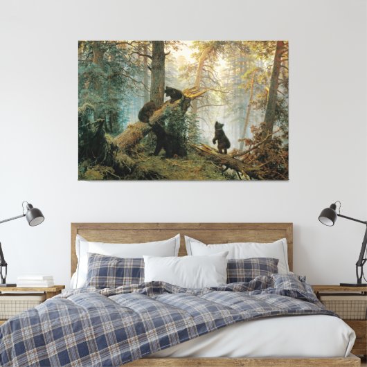 Ivan Shishkin Morning in een Pine Forest Canvas Afdruk (Insitu (Slaapkamer))