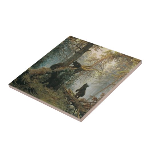 Ivan Shishkin- Morning in een Pine Forest Tegeltje (Zijkant)