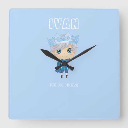 Ivan the ice prince baby wall klok (Voorkant)