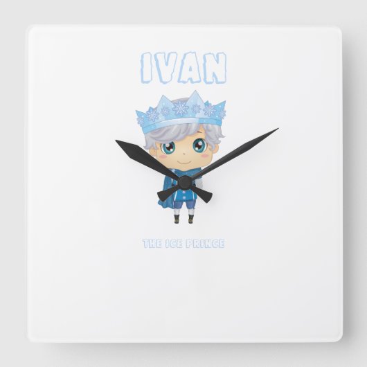 Ivan the ice prince baby wall klok (Voorkant)