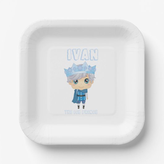 Ivan the ice prince paper borden papieren bordje (Voorkant)