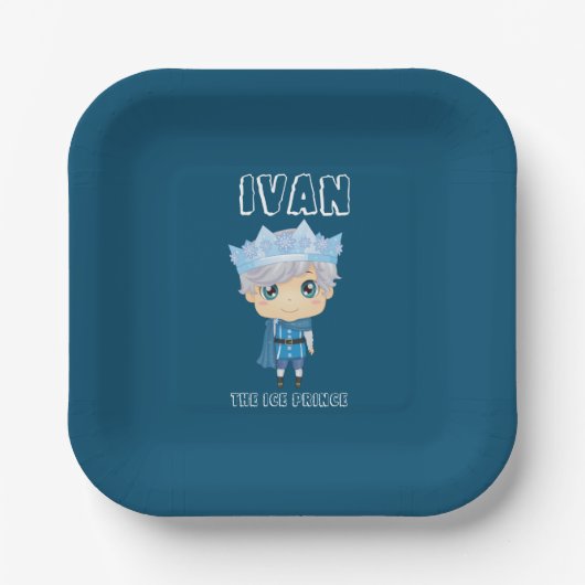 Ivan the ice prince paper borden papieren bordje (Voorkant)