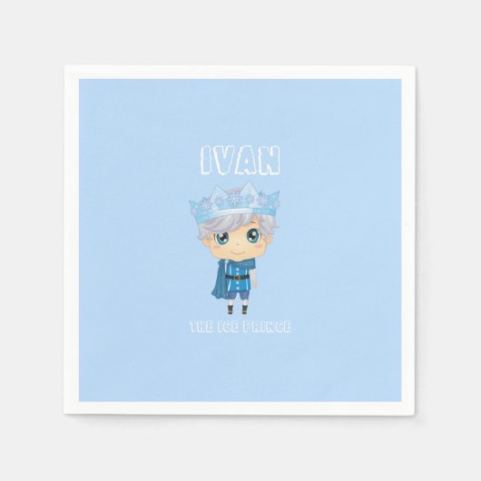 Ivan the ice prince paper napkins servet (Voorkant)