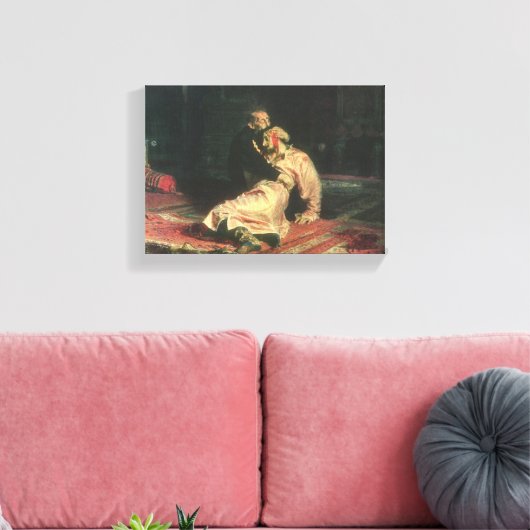 Ivan The Terrible en zijn zoon Canvas Afdruk (Insitu (Woonkamer))