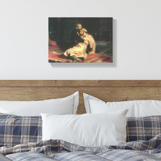 Ivan The Terrible en zijn zoon Canvas Afdruk (Insitu (Slaapkamer))