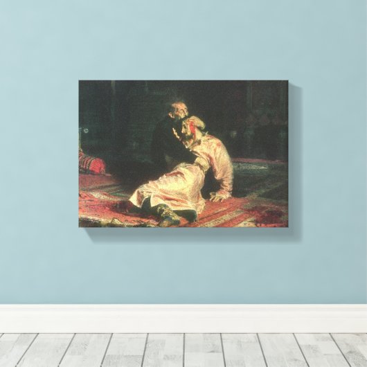 Ivan The Terrible en zijn zoon Canvas Afdruk (Insitu (Houten vloer))