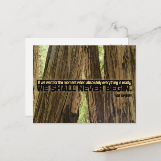 Ivan Toergenjev Inspirerend citaat "Klaar" Briefkaart (Voorkant / Achterkant in situ)