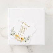 IVANA Elegant Geel & Wit Bloem Bruiloft Bedankjes Labels (In situ)