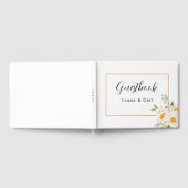 IVANA Elegant Geel & Wit Bloem Bruiloft Gastenboek (Volledig)