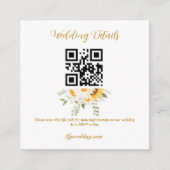 IVANA Elegant Geel & Wit Bloem Bruiloft Informatiekaartje (Voorkant)
