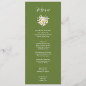 IVANA Elegant Geel & Wit Bloem Bruiloft Menu (Voorkant)