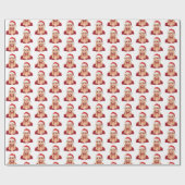 Ivanka Trump met kerstman Pet vrolijk kerstfeest Cadeaupapier (Vlak)