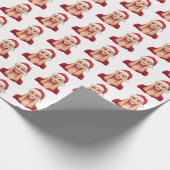 Ivanka Trump met kerstman Pet vrolijk kerstfeest Cadeaupapier (Hoek)