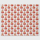 Ivanka Trump met kerstman Pet vrolijk kerstfeest Cadeaupapier (Vlak)