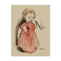 Ivar Arosenius Lillan Defiant meisje zegt nee