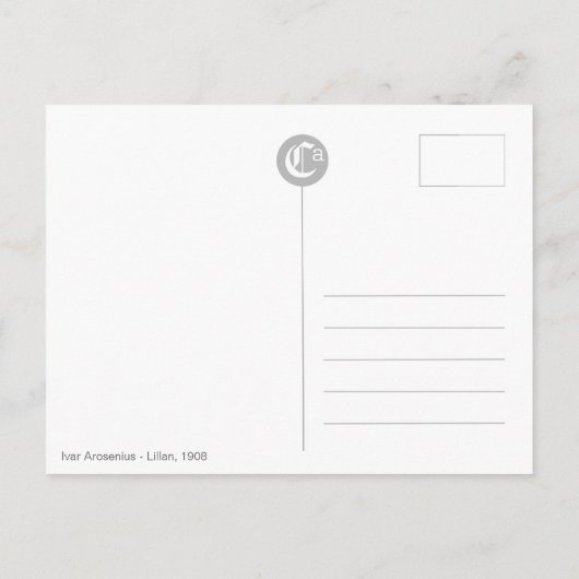 Ivar Arosenius Lillan zegt nr. CC0238 Briefkaart (Achterkant)