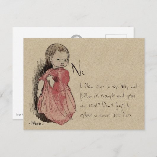 Ivar Arosenius Lillan zegt nr. CC0238 Briefkaart (Voorkant / Achterkant)