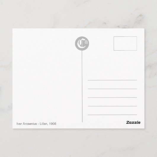 Ivar Arosenius Lillan zegt nr. CC0238 Briefkaart (Achterkant)