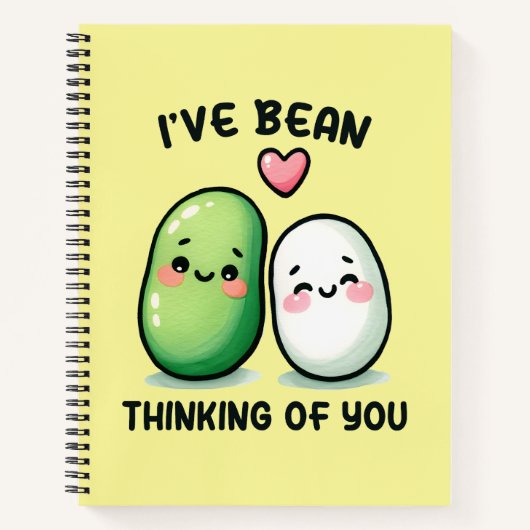 I've Bean Thinking of You Cute Kawaii Notitieboek (Voorkant)
