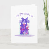 "I've been saving up" Jar of Love Valentine's Day Kaart (Voorkant)