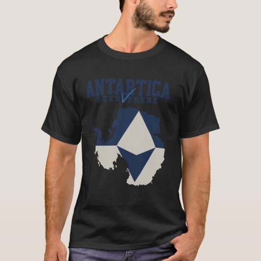 I've Been There Map Flag of Antarctica South Pole T-shirt (Voorkant)