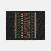 Ive Been Very Naughty This Year Christmas Humor  Fleece Deken (Voorkant (Horizontaal))