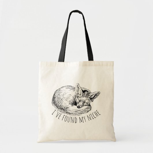 I've Found My Niche Cozy Napping Fox Tote Bag (Voorkant)