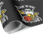 I've Goat The Beat Funny Drummer Pun Dark BG Cadeaupapier (Rol Hoek)